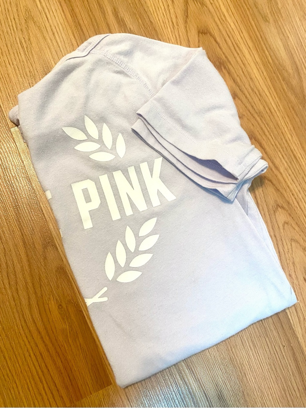 🪁VS PINK SHORT SLEEVE TEE PURPLE LOGO CREW NECK BASIC T-SHIRT SIZE XS